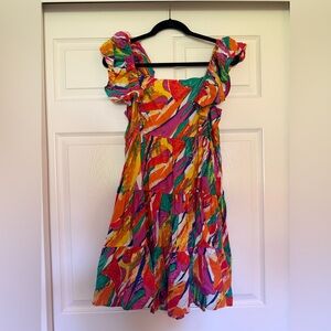 Flying Tomato Multicolor Abstract Dress